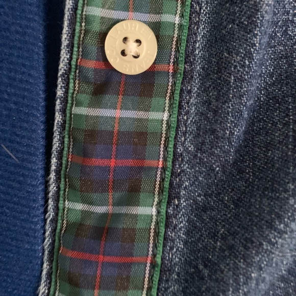 Ralph Lauren Denim Plaid Placket Detail Top - Picture 5 of 6